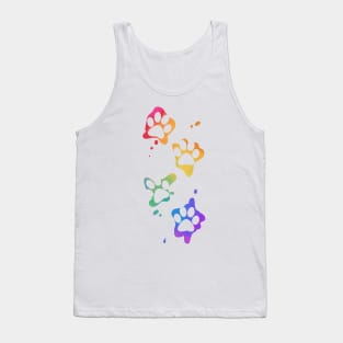 Rainbow Splat Paws Tank Top